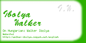 ibolya walker business card